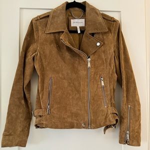 BCBGeneration Tan Suede Moto Jacket